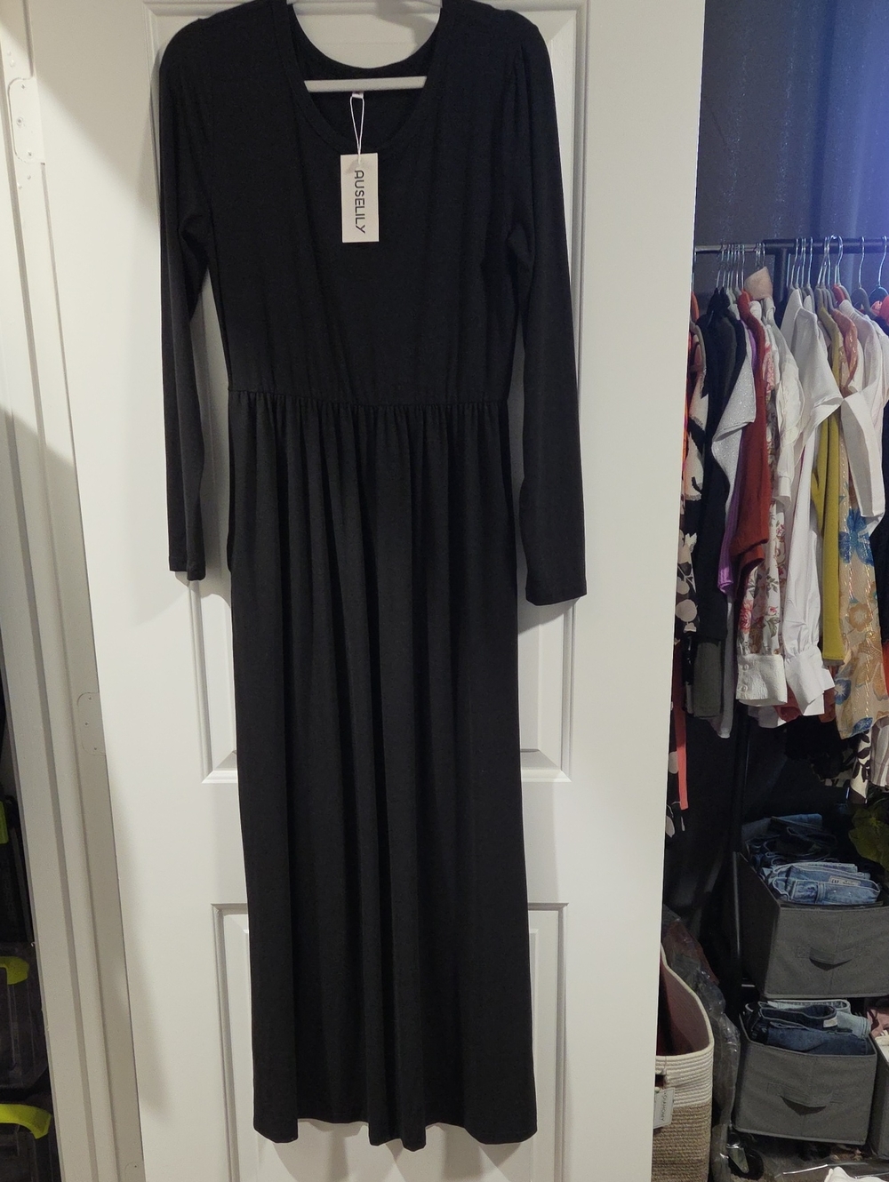 Rue21 Black Long Sleeve Maxi Dress